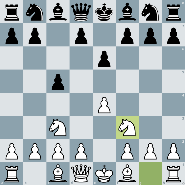 Sicilian Defence. Closed. 2...e6 3.Nf3